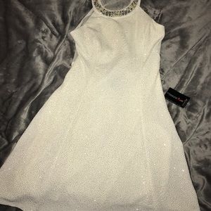White Sparkly Short Dress